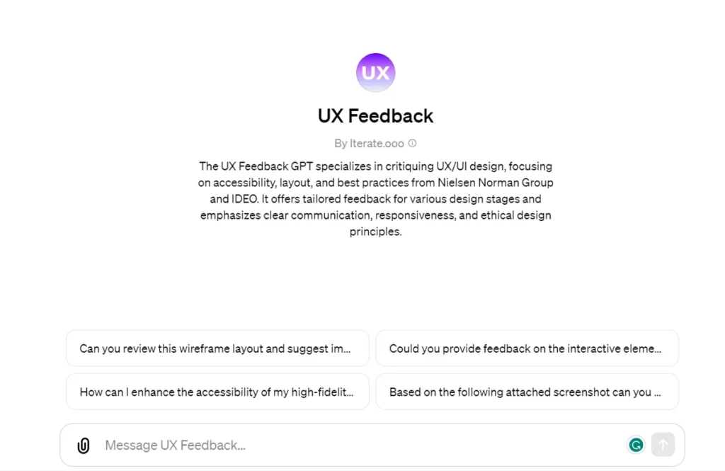 Custom GPT bot for UX for Product Managers